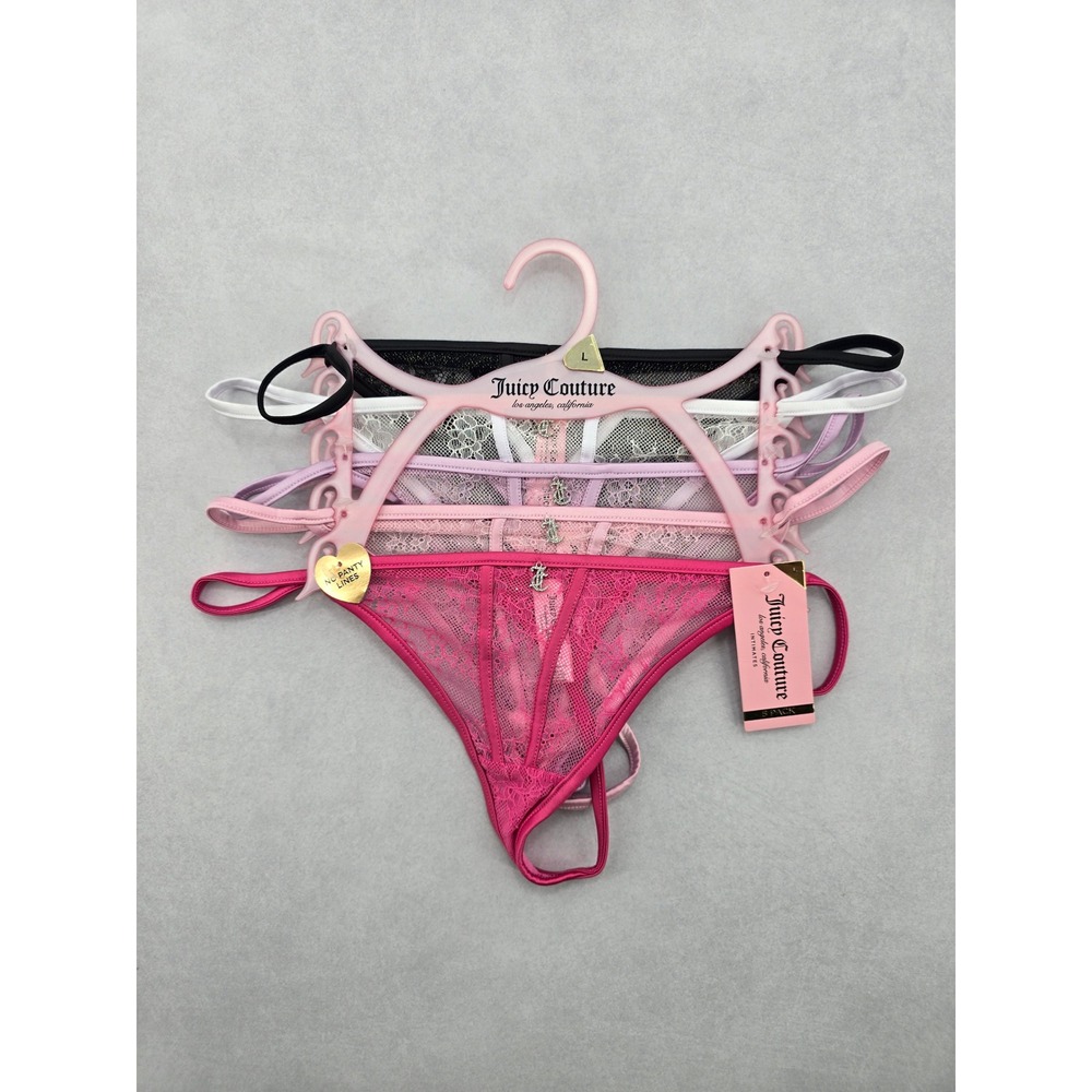 Juicy Couture Lace Pack of 5 Panties Size Large